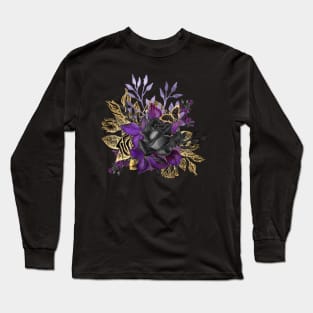 Gothic Glam Floral Long Sleeve T-Shirt